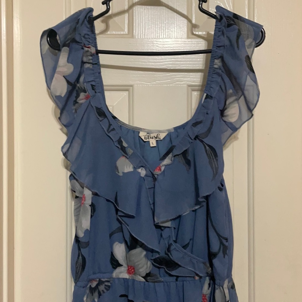 Maxi blue dress | size L | brand blush